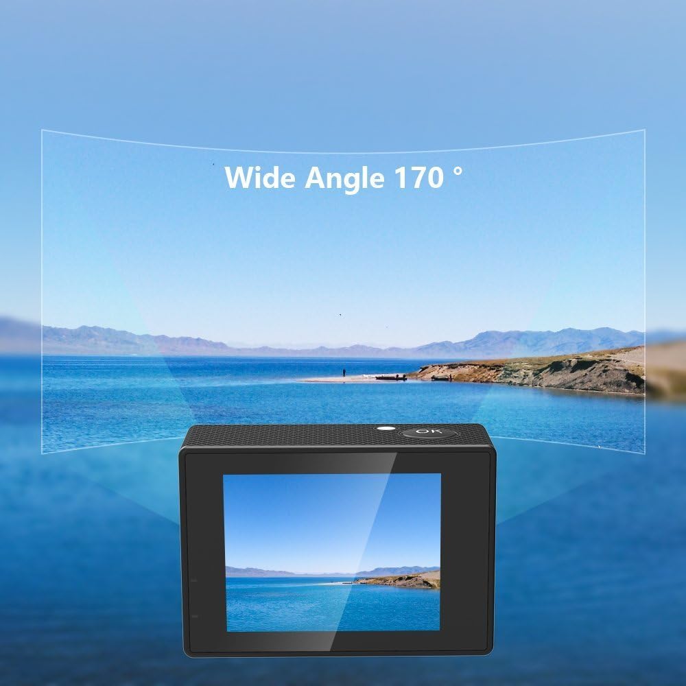 SJCAM SJ4000 WiFi 12MP Optical Full HD WiFi Sports Action Camera 170°Wide FOV 30M Waterproof DV Camcorder, Black