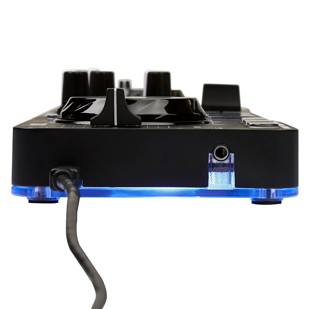 Hercules DJControl Starlight – Portable USB DJ Controller - 2 tracks with 8 pads and sound card - Serato DJ Lite included
