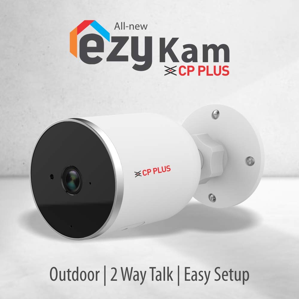 CP PLUS Wi-Fi 1080p Full HD Bullet Outdoor Camera, White