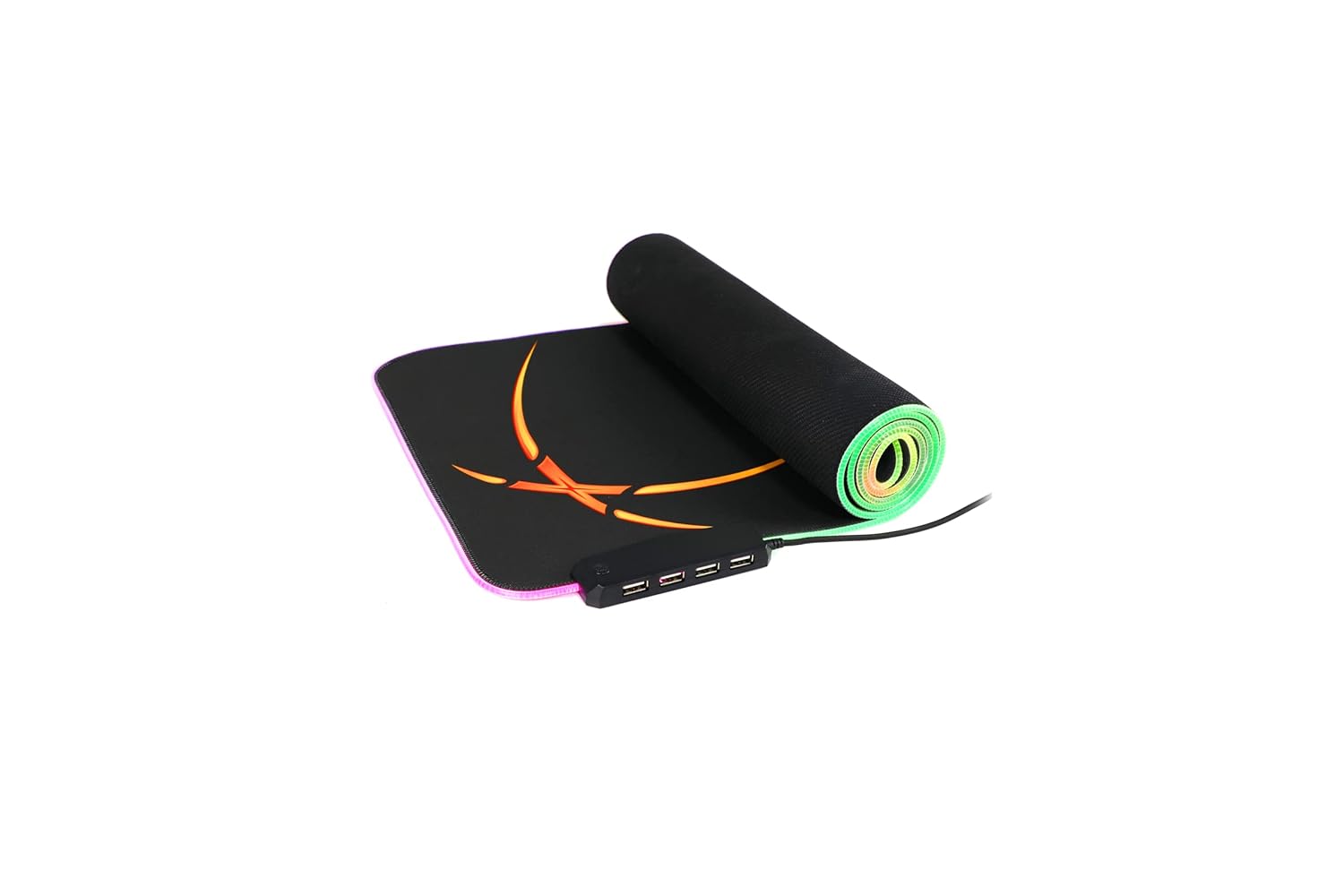 Cosmic Byte Equinox RGB Mousepad with 4 Port USB Hub, 1000x300x4MM (Black)