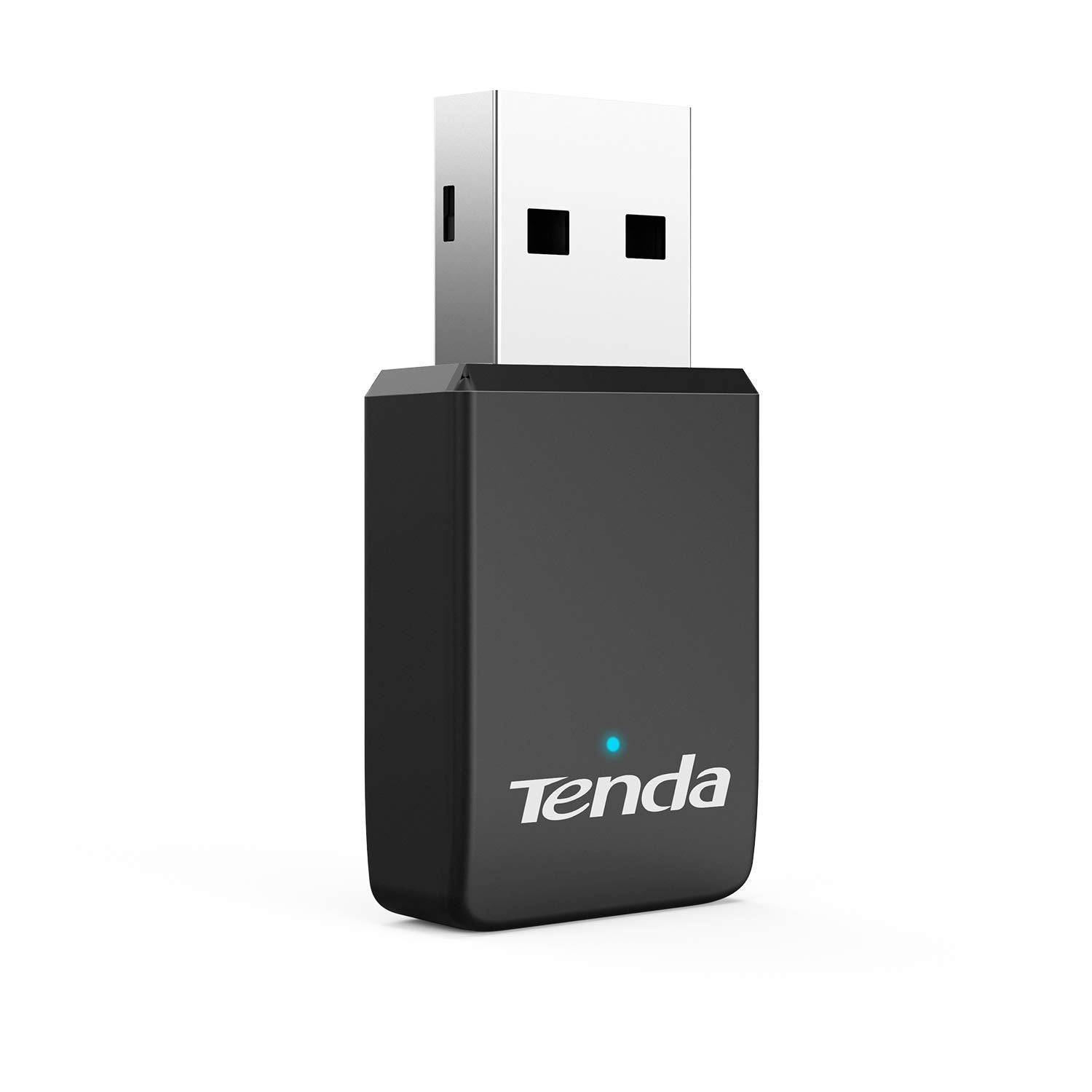 Tenda U3 WiFi Dongle 300Mbps USB Wireless Adapter, 2.4GHz, 2 Internal Antennas, USB 2.0, WPS, Soft AP Mode, Supports Windows 10/8.1/8/7 / XP, Mac OS 10.7~10.12, Linux (Black)