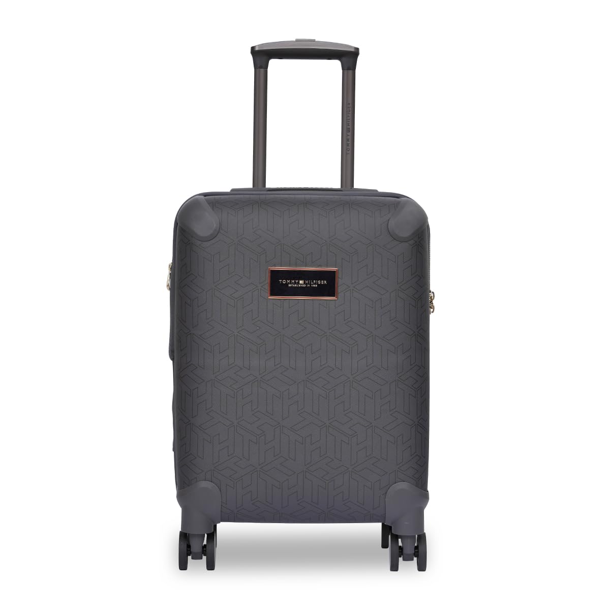 Tommy Hilfiger Jazz Mid Soft Luggage - Navy |Check-in Trolley Bag with TSA Lock | 360° Spinner Double Wheels | Telescopic Handle | Expandable | Polyester Shell Suitcase | 76L Capacity | 67cm