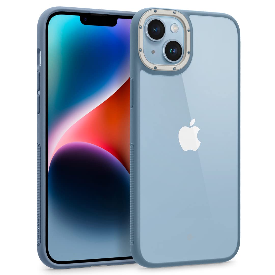 CASEOLOGY by Spigen Skyfall Back Cover Case Compatible For iPhone 14 Plus (TPU and Polycarbonate|Sky Blue)