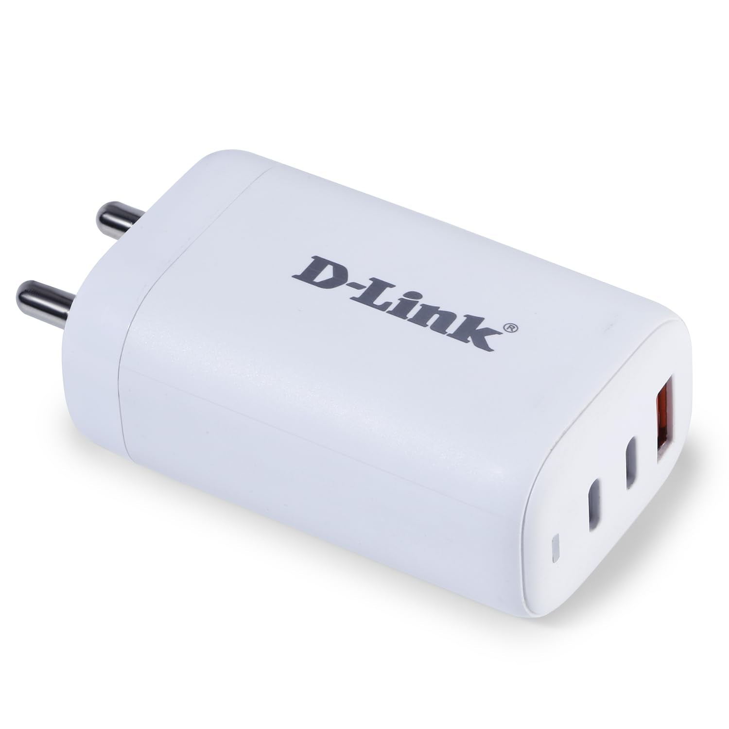 D-LINK 65W PDQC Fast Wall Charger Adapter with C to C 5 A Braided Cable | Mobile, Type C Laptop & Tab Charger | Triple Output| Fast Charging with GaN Technology | Universal Compatibility