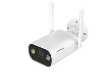 CP PLUS 4MP Wi-Fi Bullet Full Color Outdoor Bullet Camera | 4mm Fixed Lens | Support Spotlight | Two Way Talk |Full Colour Night Vision| SD Card (Up to 128 GB) |IP 65- CP-V47A