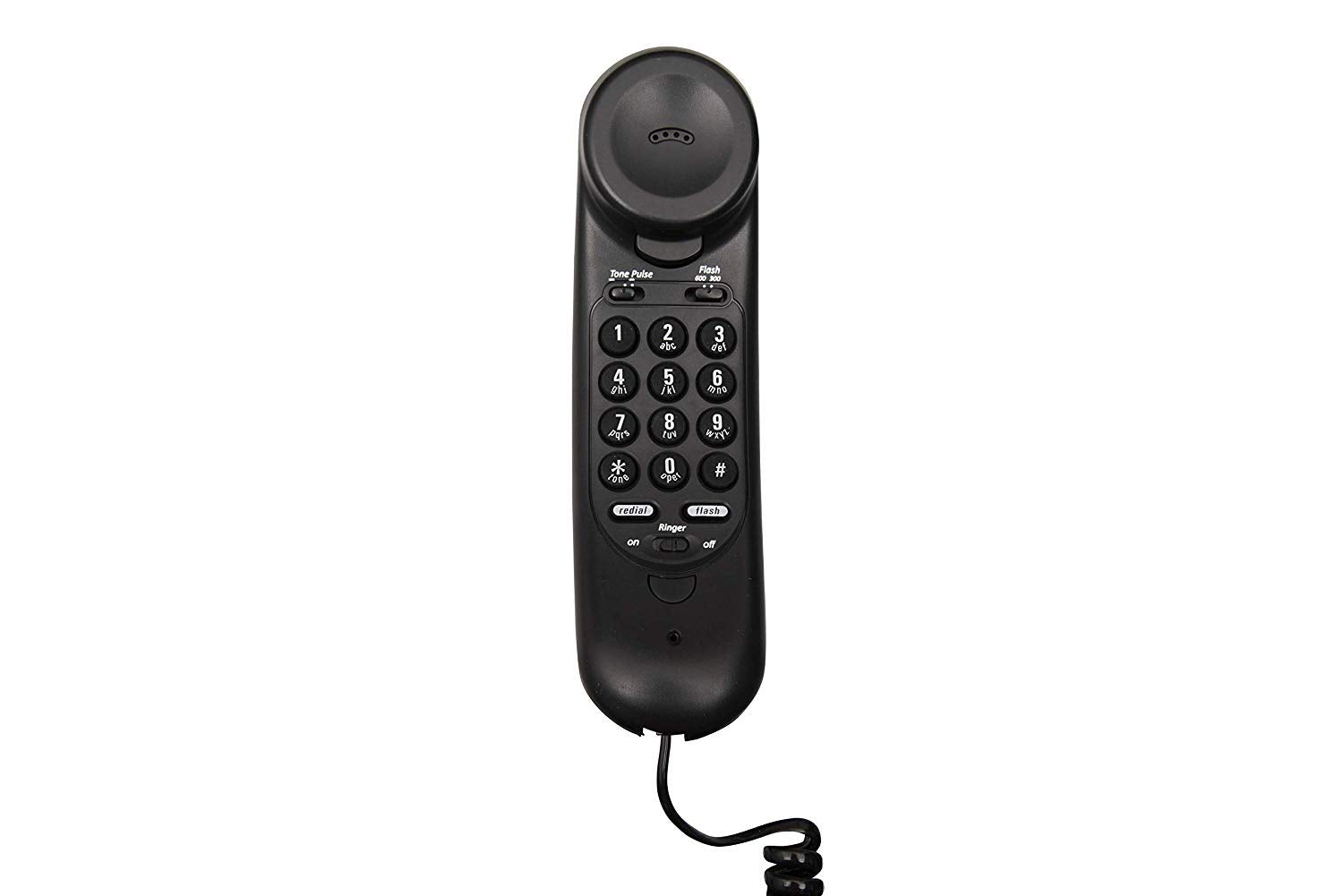 Beetel B26 Slim Corded Landline Phone,Ringer Volume Control,Wall/Desk Mountable,Ringer On/Off Switch,Clear Call Quality,Compact Design,Tone Pulse/Flash/Redial Function (Made in India) (Black)(B26)