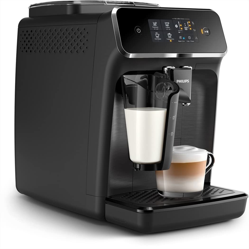 PHILIPS Versuni Latte Go Fully Automatic Bean To Cup Espresso Coffee Machine,3 One Touch Button Coffees(Cappuccino,Black Coffee,Espresso),15 Bars,Ceramic Grinder-2 Year Brand Warranty-Ep2230/10