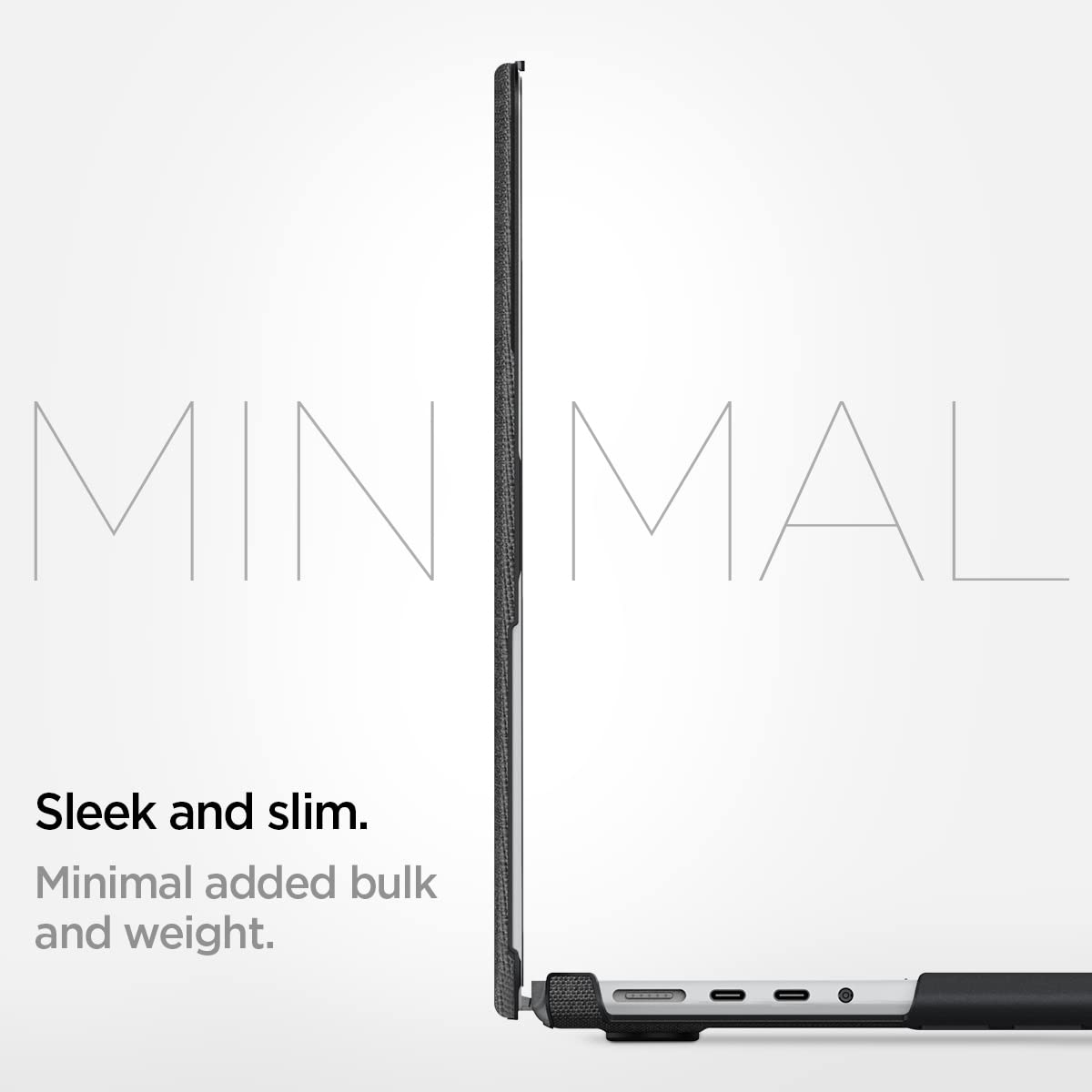 Spigen Urban Fit Designed for New MacBook Pro 14 inch Hard Shell Case with M4/Pro/Max (2024) and M3/M2/M1/Pro/Max (2023-2021) - Black