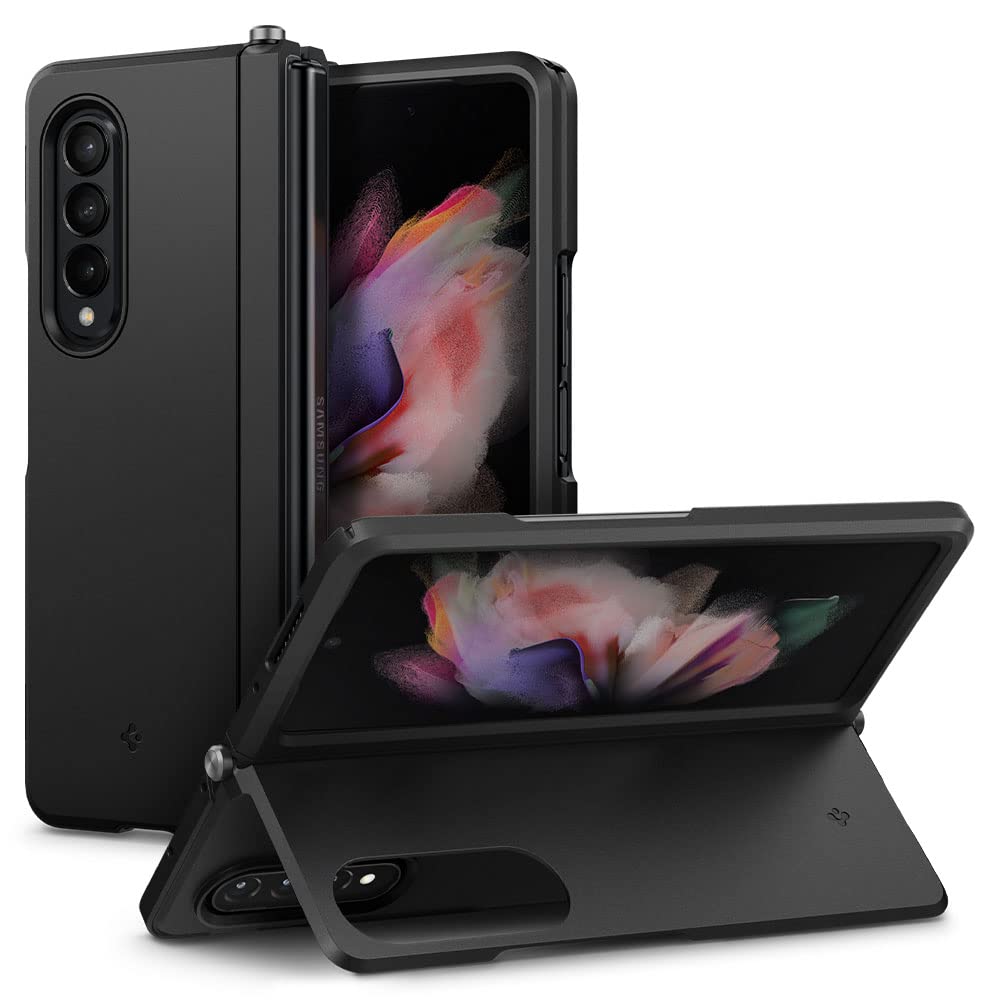 Spigen Neo Hybrid S for Samsung Galaxy Z Fold 4 Case, Galaxy Z Fold4 Back Cover (2022) - TPU+Poly Carbonate+Metal｜Black