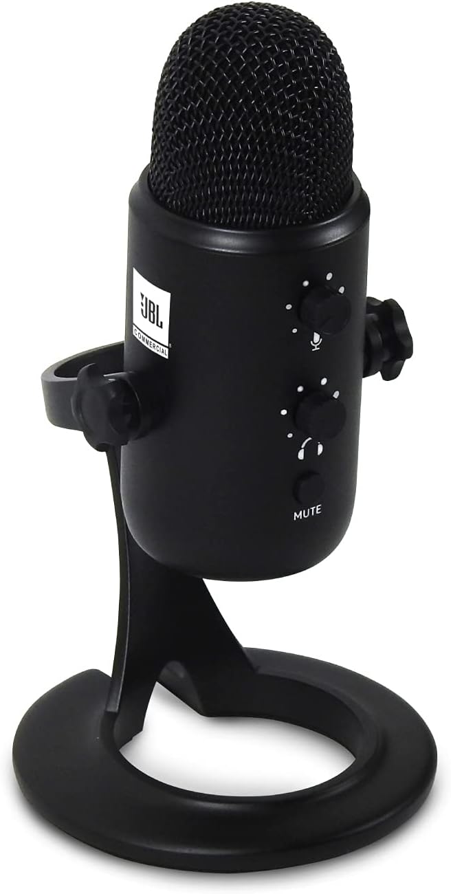 JBL Commercial CSUM10 Compact USB Microphone for Recording, Streaming and Online Calls, Black, Medium, Omnidirectional