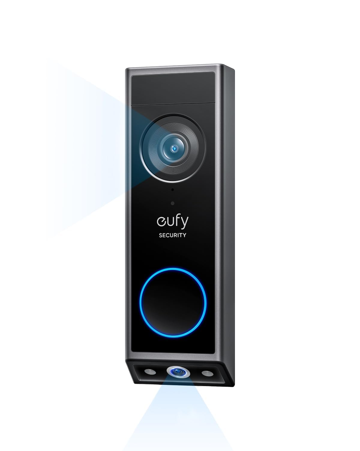 eufy Security Video Doorbell E340 Kit, No Subscription, Dual Cameras, Head-to-Toe View, 2K FHD,Doorbell Camera Wireless & Wired, Color Night Vision, Two-Way Talk, AI Motion Detection, Built-in 8GB