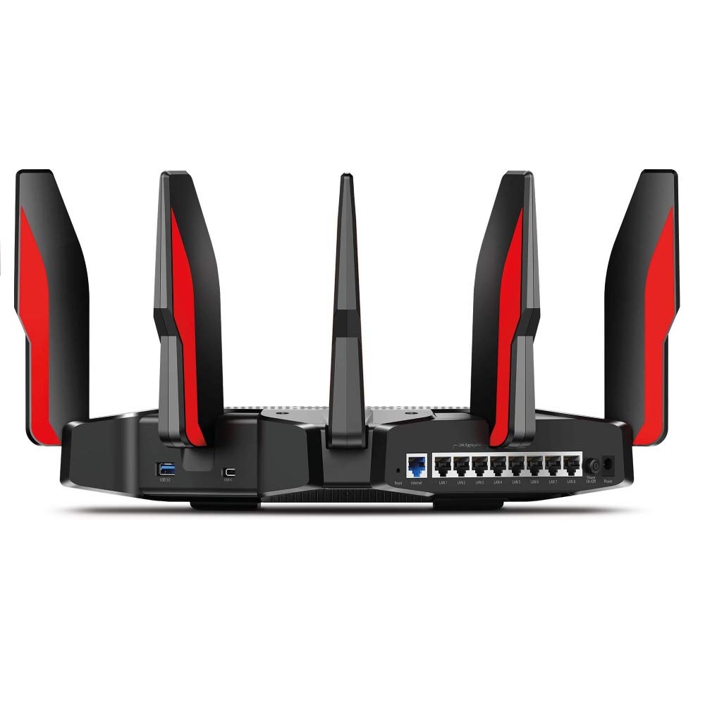TP-Link Archer AX11000 Next-Gen Tri-Band Gaming Router Wi-Fi 6 UltraFast Speed 10 Gbps Smart with 1.8GHz 64bit Quad-Core CPU, Compatible For Amazon Alexa (Black)