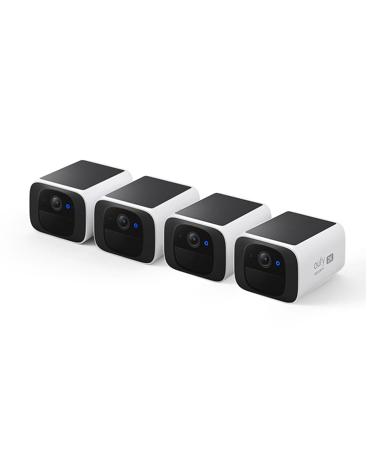 eufy Security SoloCam S220 2-Cam Pack, Solar Security Camera, Wireless Outdoor Camera, Continuous Power, 2K Resolution, Wireless, 2.4 GHz Wi-Fi, No Monthly Fee, HomeBase 3 Compatible
