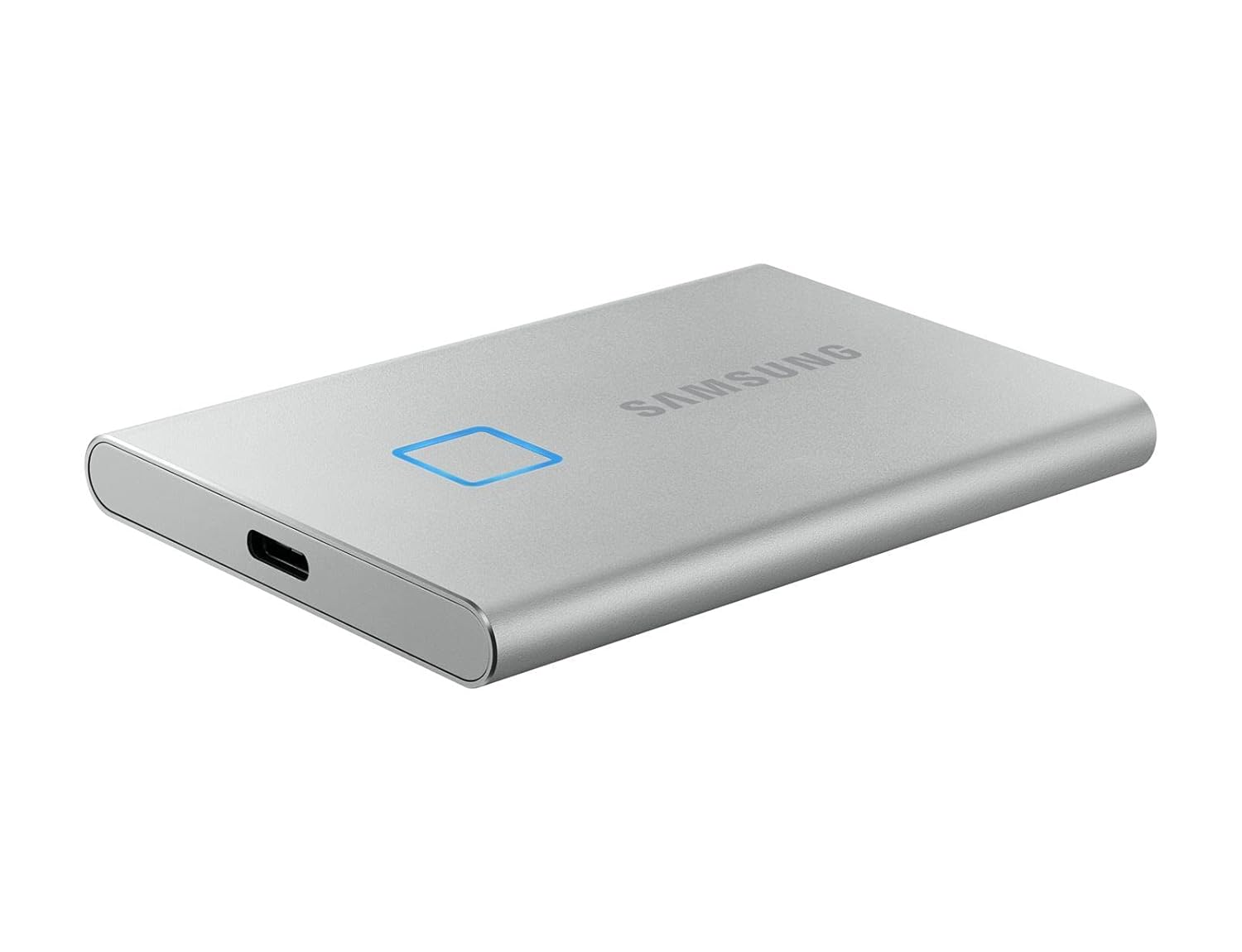 Samsung T7 Touch 500GB Up to 1,050MB/s USB 3.2 Gen 2 (10Gbps, Type-C) External Solid State Drive (Portable SSD) Silver (MU-PC500S)