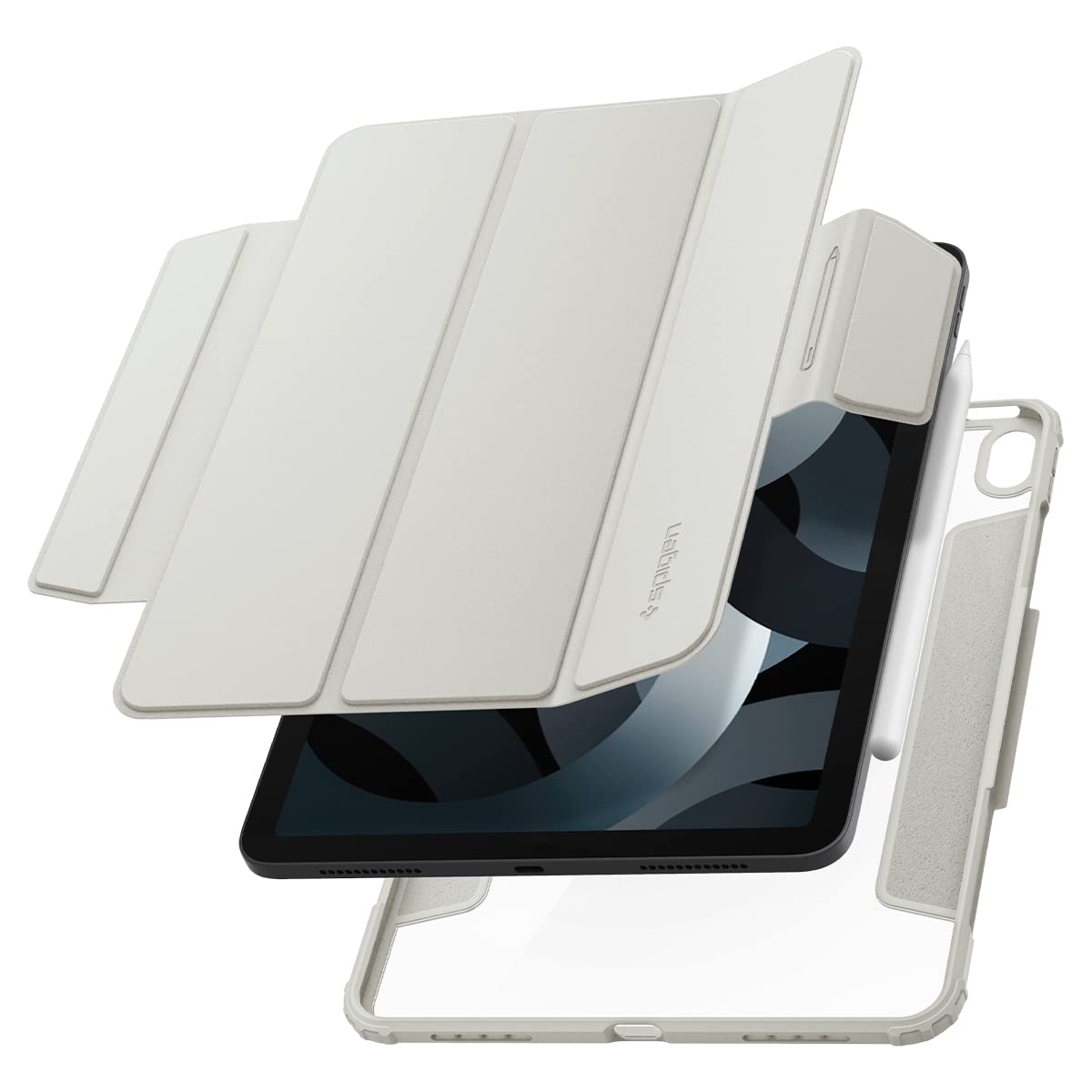 Spigen for iPad Air 11 Inch Case M4/M3/M2(2026/2025/2024), iPad 10.9 Inch 5th/4th Gen Cover(2022/2020), Ultra Hybrid Pro, Full Cover Folio Case with Pencil Holder, Trifold Stand - Sky Blue