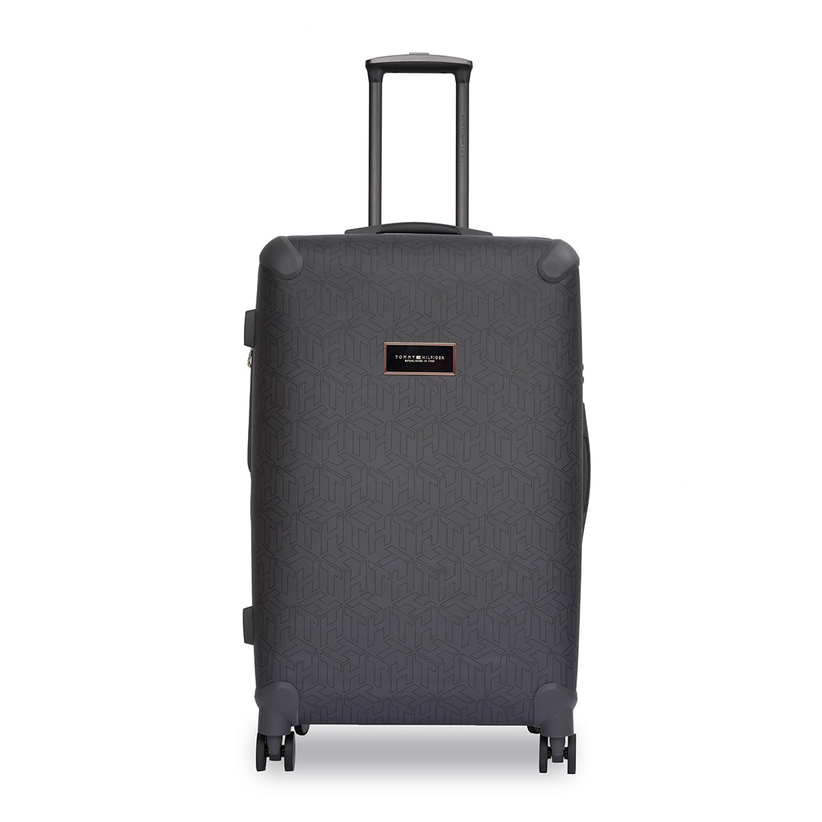 Tommy Hilfiger Jazz Mid Soft Luggage - Navy |Check-in Trolley Bag with TSA Lock | 360° Spinner Double Wheels | Telescopic Handle | Expandable | Polyester Shell Suitcase | 76L Capacity | 67cm
