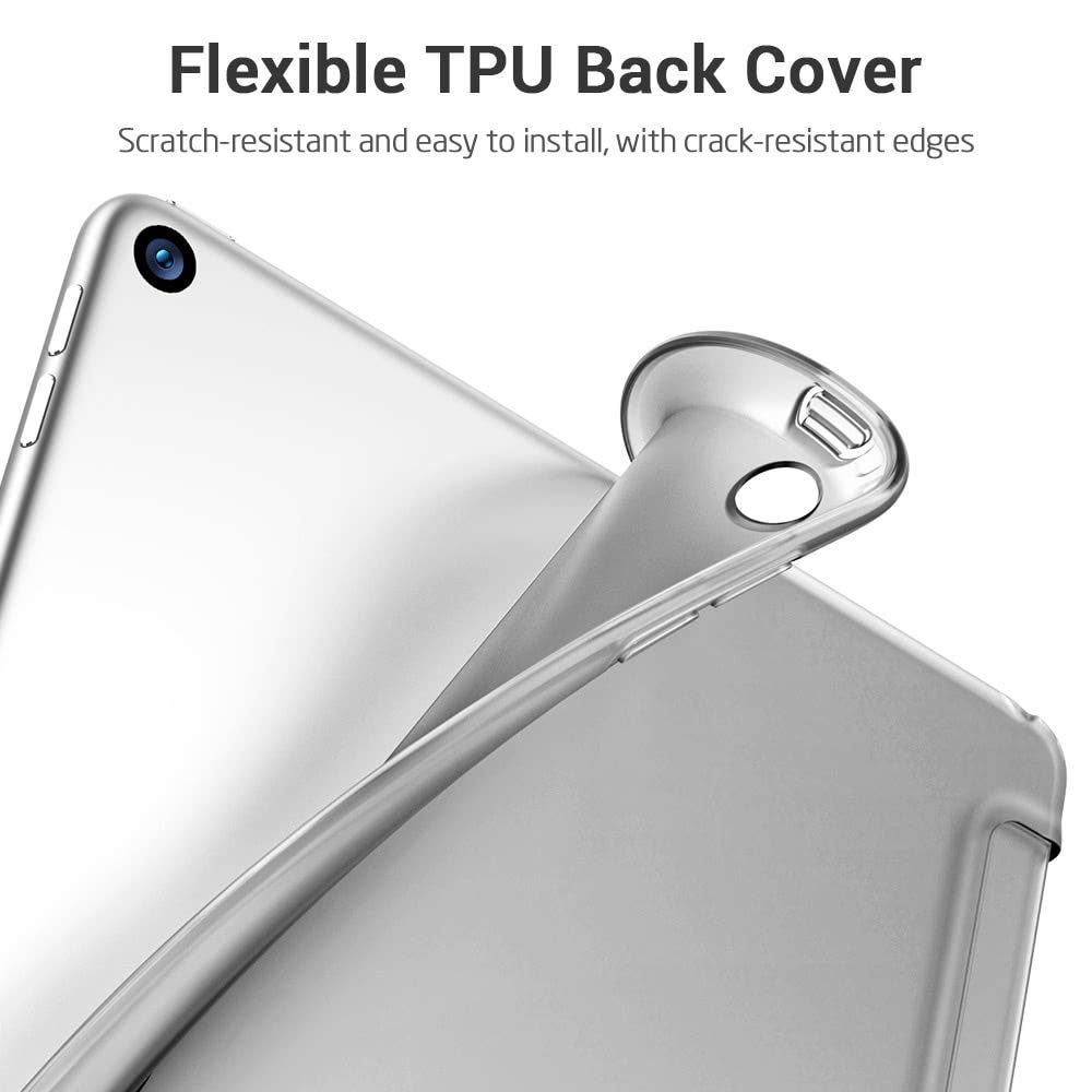 ESR Case Compatible with iPad 9th Generation (2021), 8th Generation (2020), 7th Generation (2019), Slim Protective 10.2-Inch Case, Shock-Resistant TPU Back, Auto Sleep/Wake, Rebound Series, Grey