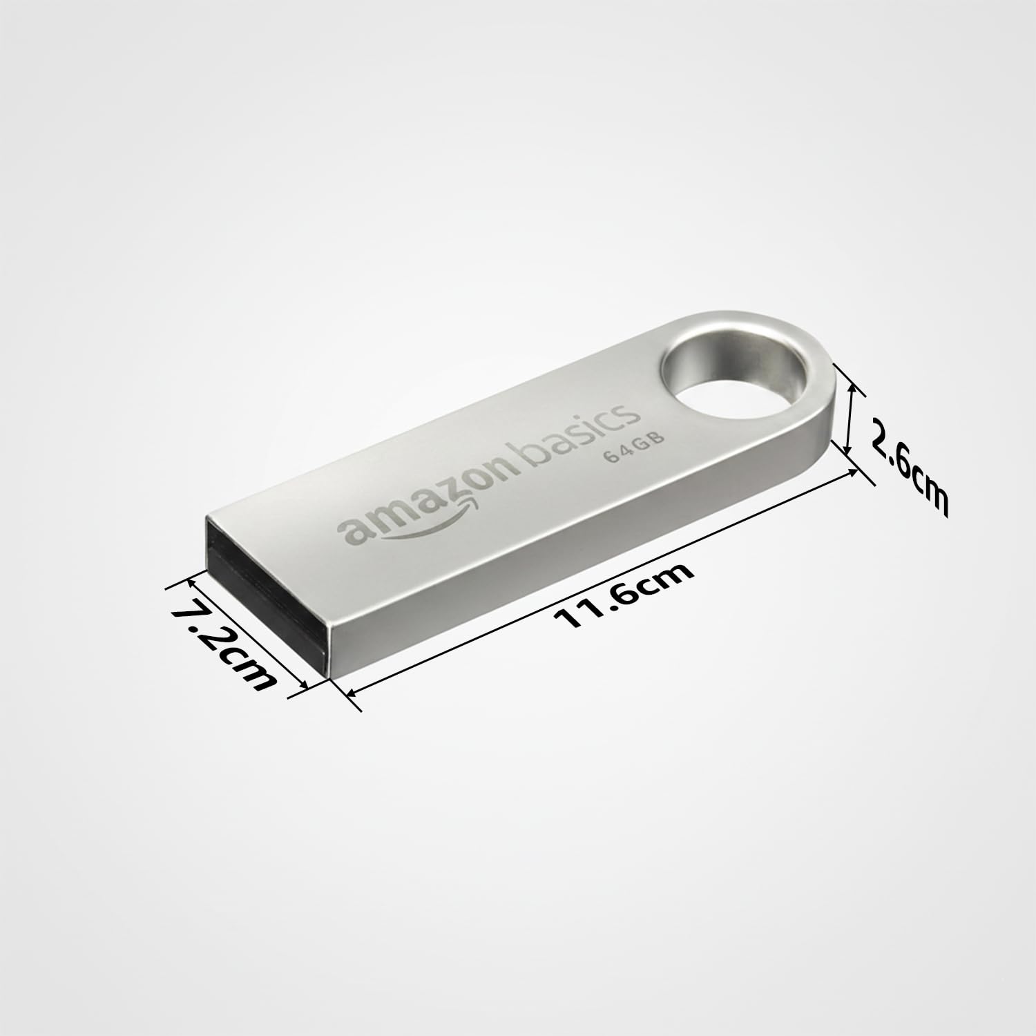 Amazon Basics 64 GB Flash Drive | USB 3.0 | Upto 150 MB/s | Silver