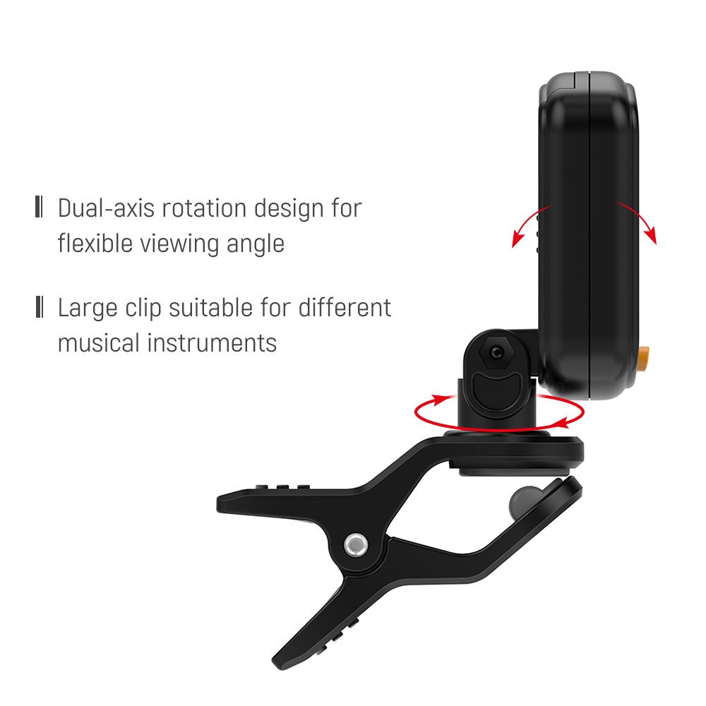 Docooler AROMA Guitar Tuner AT-01A Rotatable Clip-on Tuner LCD Display for Chromatic Guitar Bass Ukulele Violin