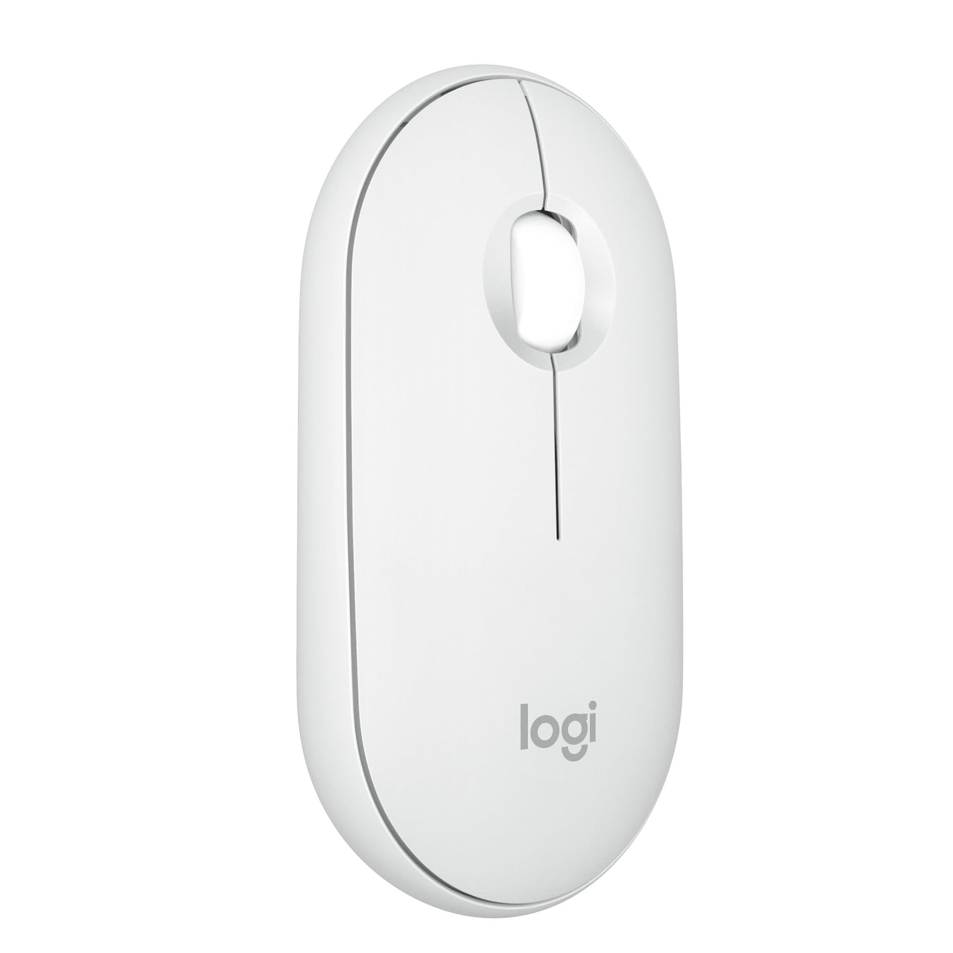 Logitech Pebble Mouse 2 M350s Slim Bluetooth Wireless Mouse, Portable, Lightweight, Customisable Button, 4000 DPI, Quiet Clicks, Easy-Switch for Windows, macOS, iPadOS, Android - Tonal Graphite