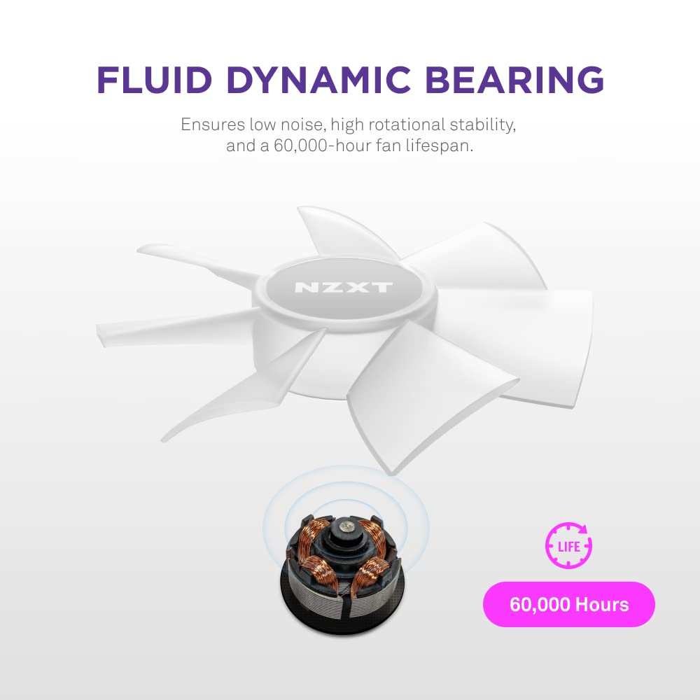 NZXT F140 RGB Core 140mm Hub-Mounted RGB Twin Pack Case Fan - Black - RF-C14DF-B1