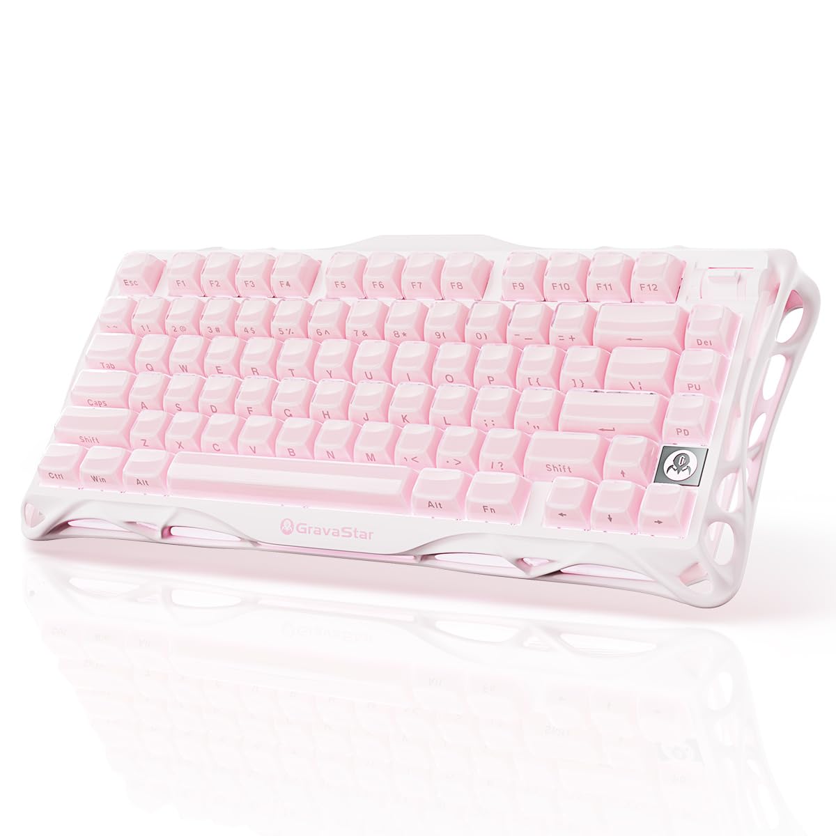 GravaStar Mercury K1 75% Wireless Mechanical Gaming Keyboard, Aluminum Alloy, Gasket Compact Custom Keyboard Hot-Swap Socket, Linear Switches, RGB Backlit - Gradient Black