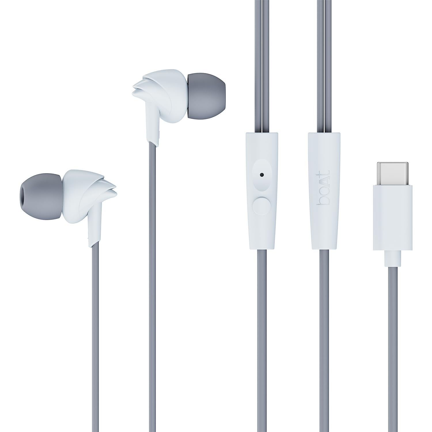 Boat BassHeads 225 in-Ear Super Extra Bass Wired Headphones, with Mic (Black)