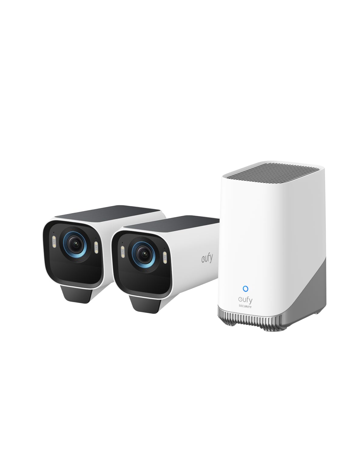 eufy Security eufyCam S3 Pro 3-Cam Kit, Solar Camera Outdoor Wireless, MaxColor Night Vision, 4K Security Camera with Solar Panel, Face Recognition, No Monthly Fee, Built-in Local Storage (Up to 16TB)
