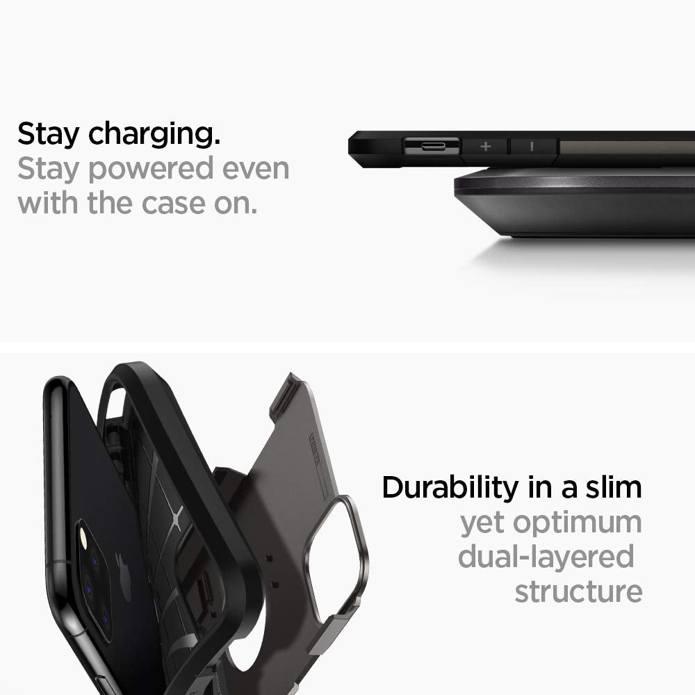Spigen Tough Armor Back Cover Case for iPhone 11 Pro Max (TPU + Poly Carbonate | Gunmetal)