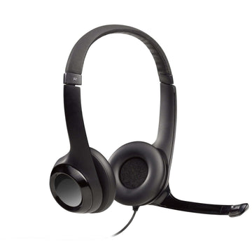 Logitech H390 Wired Headset for PC/Laptop, Stereo Headphones with Noise Cancelling Microphone, USB-A, in-Line Controls, Works with Chromebook - Graphite