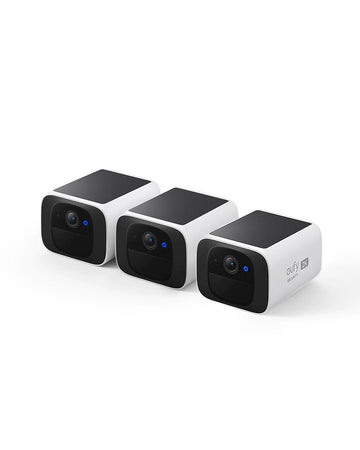eufy Security S220 SoloCam 3-Cam Pack, Home Security System, Solar Security Camera Wireless Outdoor Camera, Always-On Power, 2K Resolution, 2.4 GHz Wi-Fi, No Monthly Fee