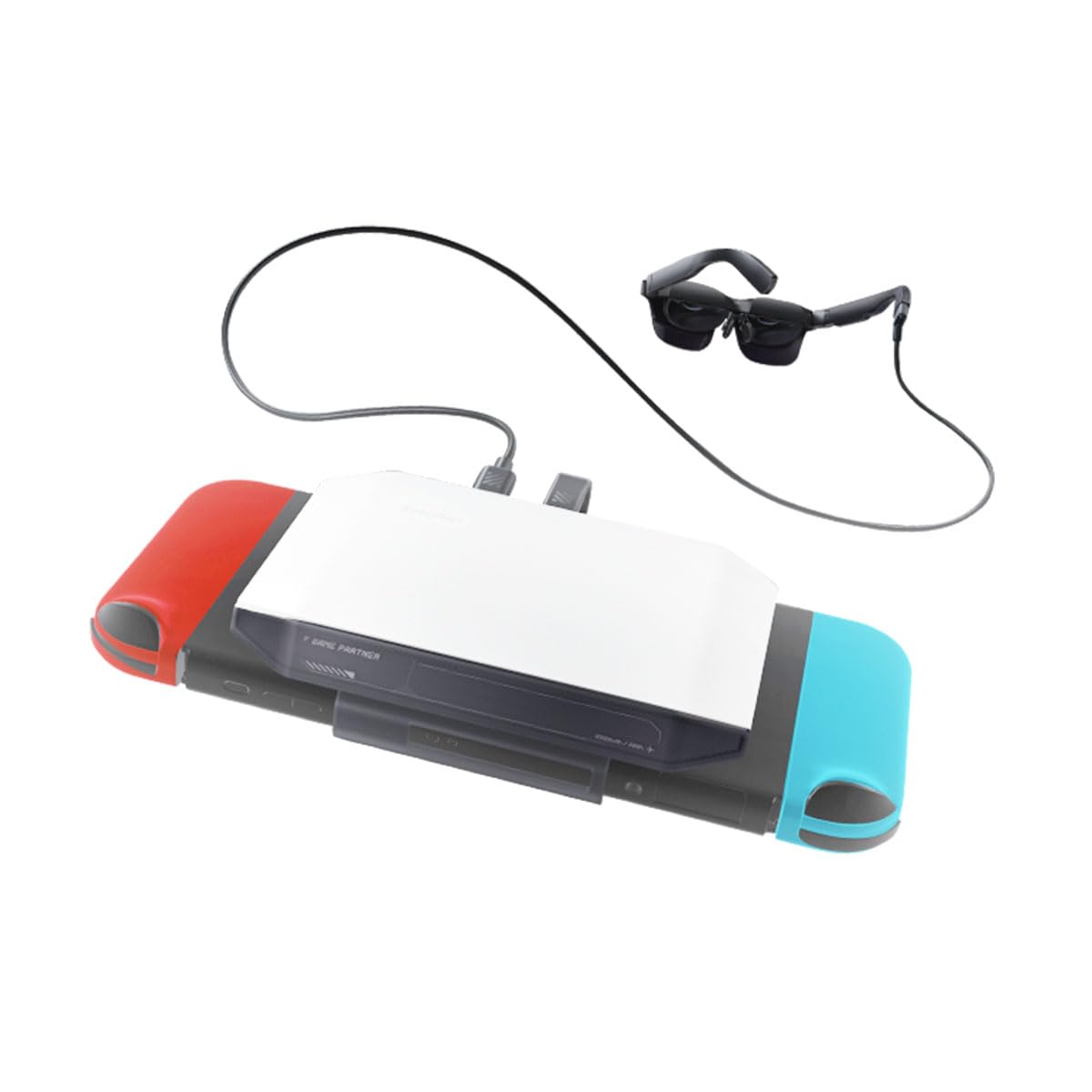 RayNeo JoyDock for Switch(Direct) /Switch 2(Back Clip Needed) - with 5000 mAh 5V/3A Flash Rechargeable Extended Battery, Charge & Play, Compatible Air 4/Air 3//Air 2 Series AR Glasses
