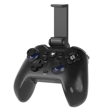 EvoFox Go Smartphone Bluetooth Gamepad for iPhones, iPads & Android | 2 Macro Back Buttons, Dual Vibration Motors, Turbo Mode, Analog Triggers, High Precision Joysticks | Android KeyMap Mode (Grey)