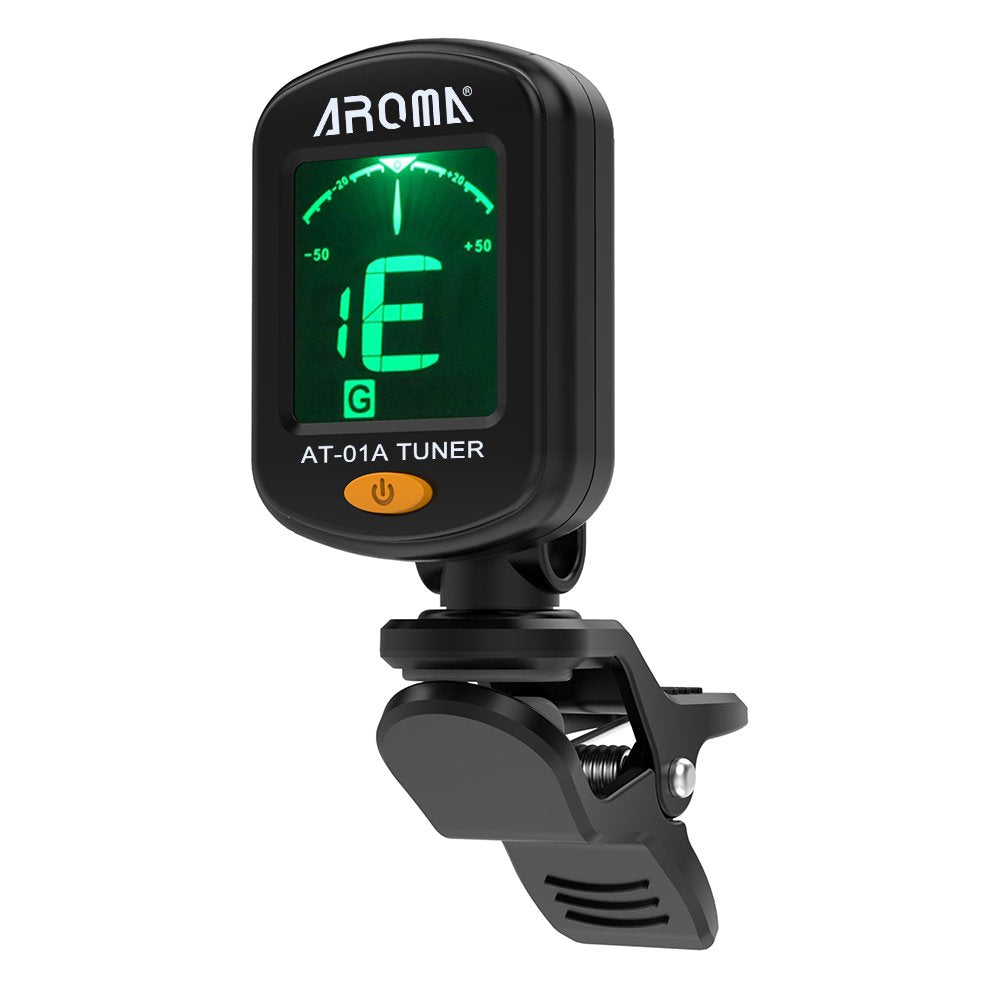 Docooler AROMA Guitar Tuner AT-01A Rotatable Clip-on Tuner LCD Display for Chromatic Guitar Bass Ukulele Violin