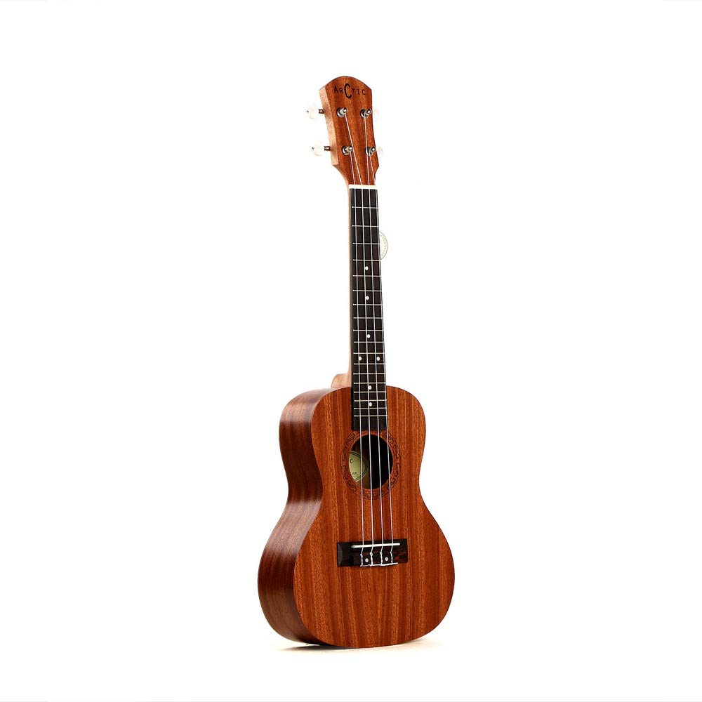 ARCTIC Soprano Ukulele 21 Inch for Beginners – Mahogany Wooden Ukulele with Nylon Strings, Tuning Pegs & Fingerboard (24 SPL)