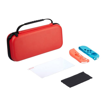 AmazonBasics Starter Kit for Nintendo Switch - Case Only - (Red)