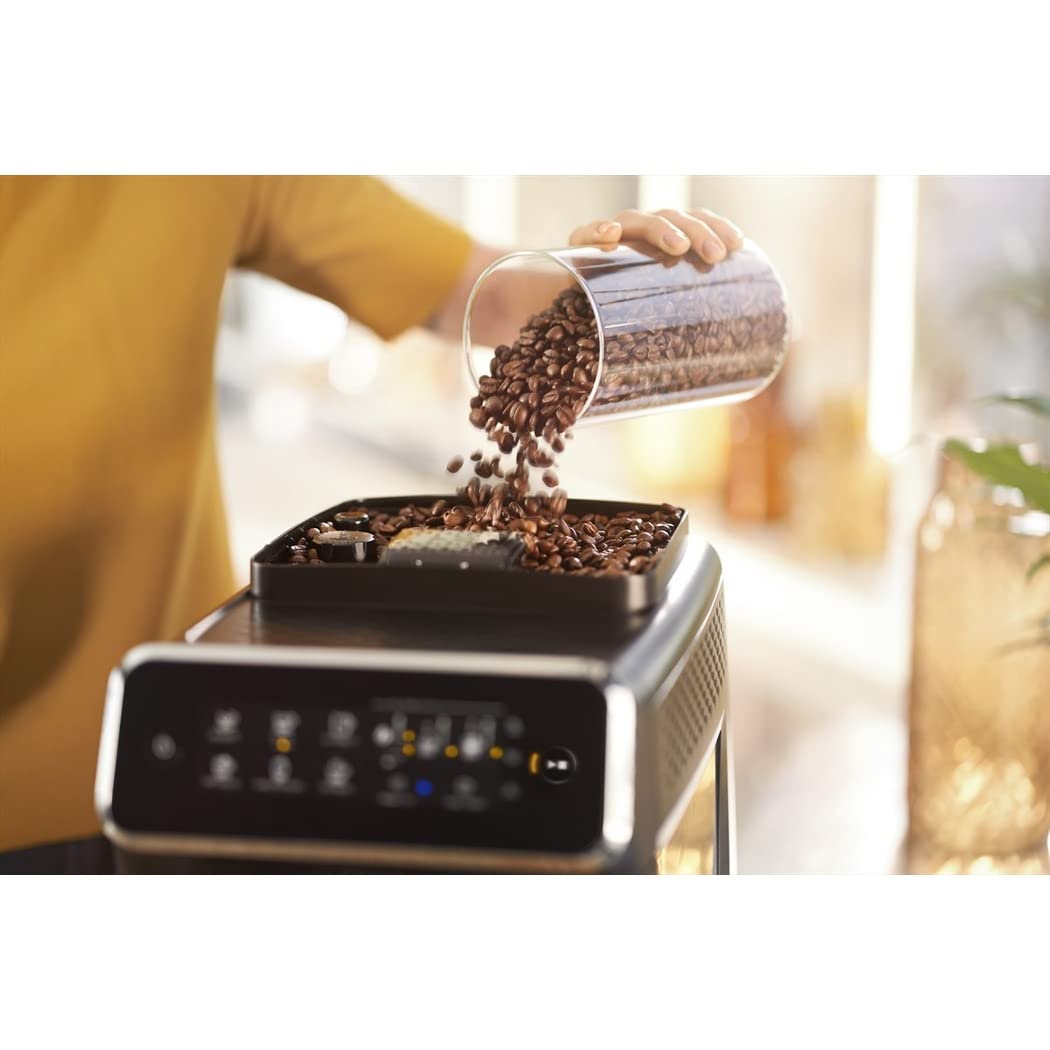 PHILIPS Versuni Latte Go Fully Automatic Bean To Cup Espresso Coffee Machine,3 One Touch Button Coffees(Cappuccino,Black Coffee,Espresso),15 Bars,Ceramic Grinder-2 Year Brand Warranty-Ep2230/10