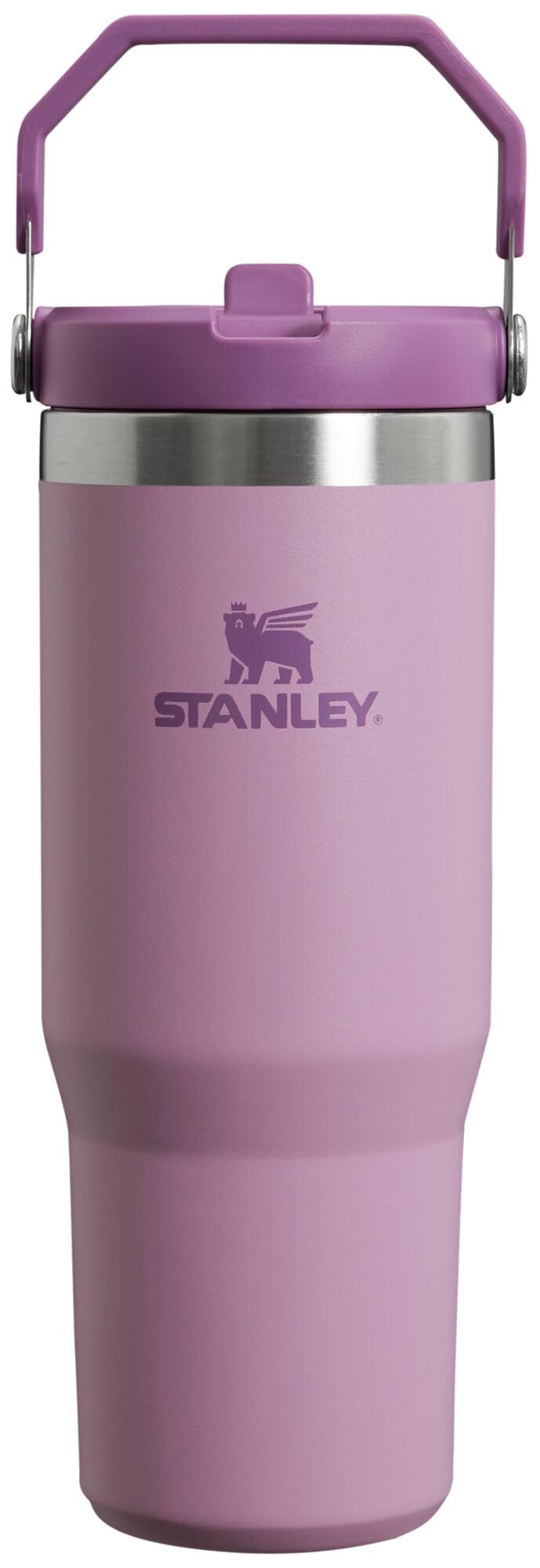 Stanley IceFlow Stainless Steel Tumbler with Straw - Vacuum Insulated Water Bottle for Home, Office or Car Reusable Cup with Straw Leak Resistant Flip Cold for 12 Hrs or Iced for 2 Days (Rose Quartz)
