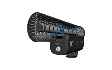 Sennheiser MKE 400 Compact On-Camera Shotgun Microphone | Super-Cardioid Directional Pickup | Integrated Wind Protection | 3-Step Sensitivity Switch | Ideal for Vlogging & Mobile Journalism