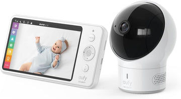 eufy Security Spaceview Video Baby Monitor E110 with Camera and Audio, Security Camera, 720p HD Resolution, Night Vision, 5
