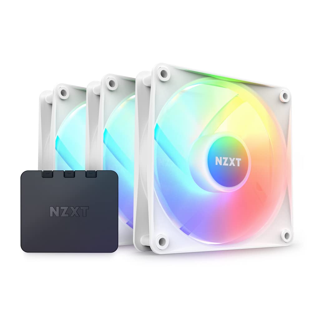 NZXT F140 RGB Core 140mm Hub-Mounted RGB Twin Pack Case Fan - Black - RF-C14DF-B1