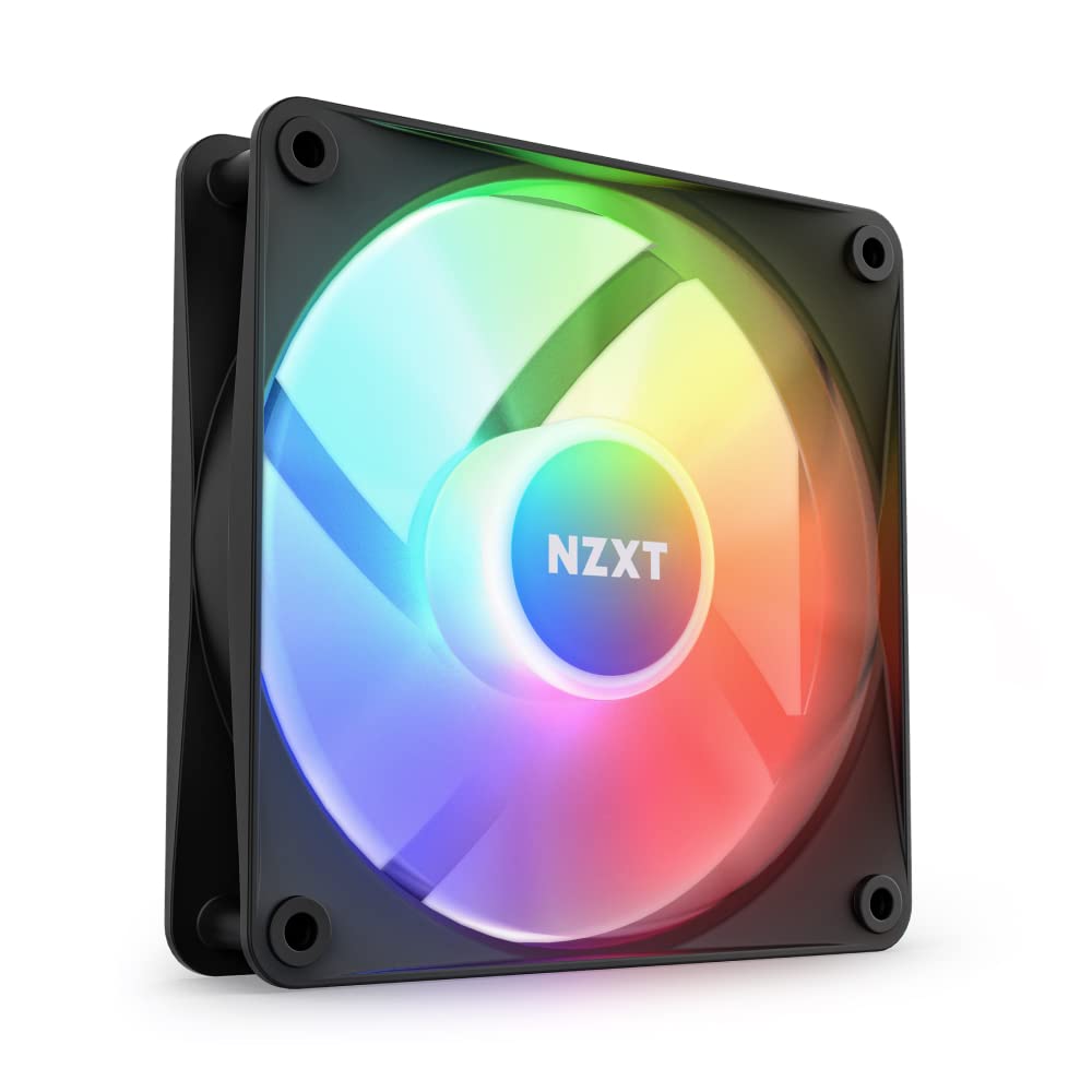 NZXT F140 RGB Core 140mm Hub-Mounted RGB Twin Pack Case Fan - Black - RF-C14DF-B1