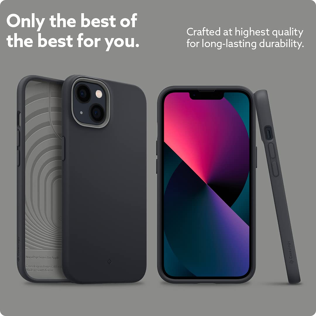 CASEOLOGY by Spigen Nano Pop Back Cover Case for iPhone 13 (TPU | Black Sesame)
