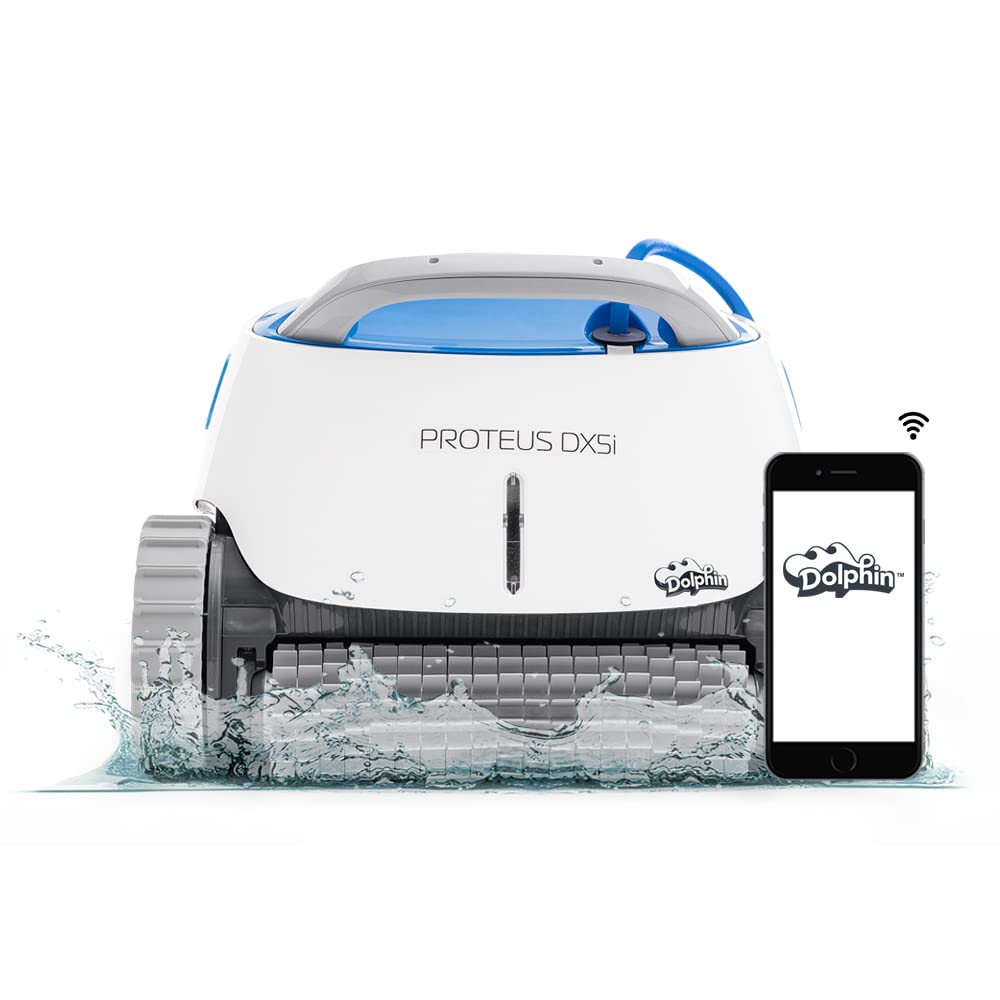 Dolphin Proteus DX3 Automatic Robotic Pool Vacuum Cleaner, Wall Climbing, Active Scrubber Brush, Ideal for In-ground Pools up to 33 FT in Length
