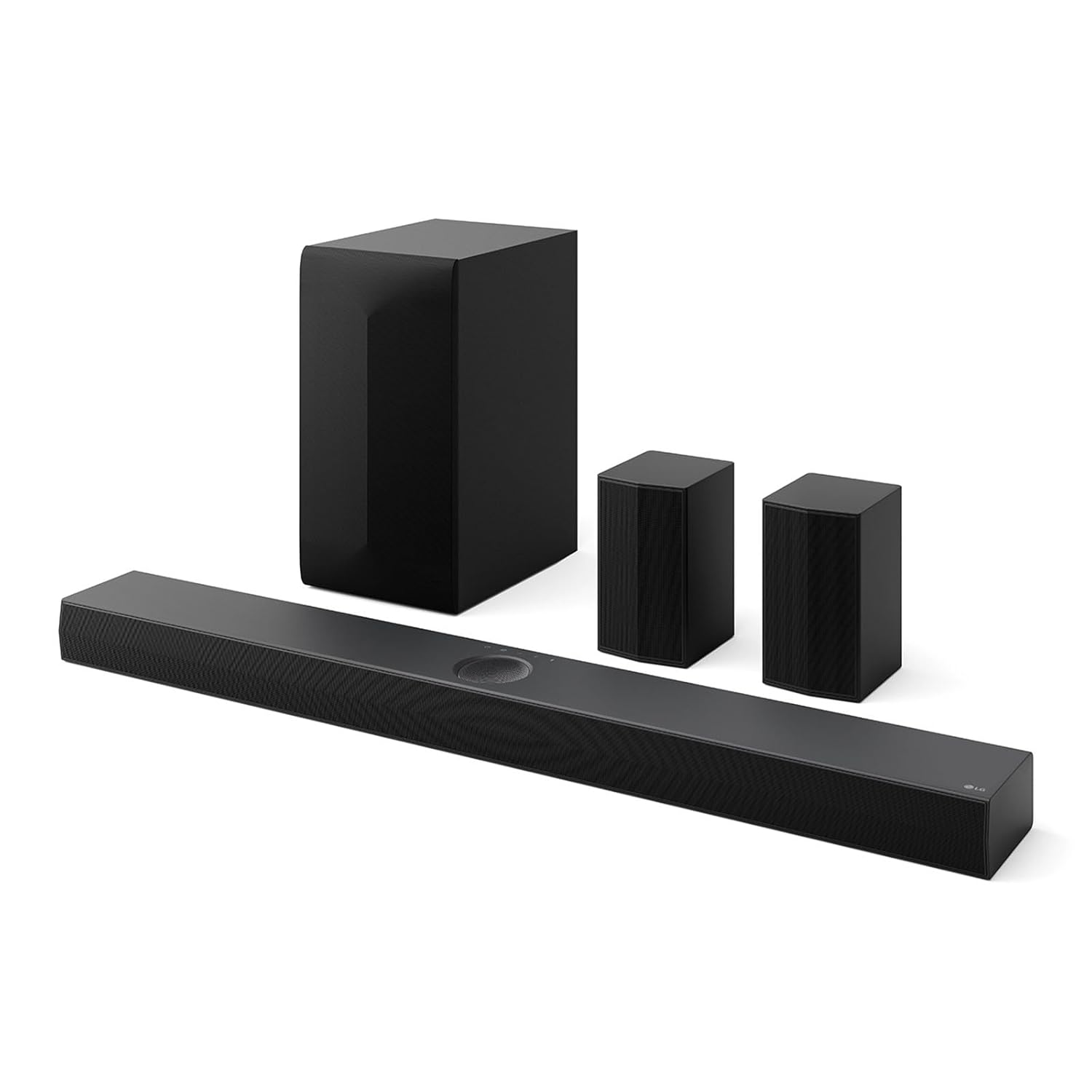 LG New Launch SQ75TR, 600W, 5.1.1Ch, Dolby Atmos, Center Up-Firing Speaker, AI Sound Pro, Wow Synergy, Wireless Subwoofer, Rear Speaker Inbuilt Receiver, QNED Matching Bracket Inside (2024 QNED TV)