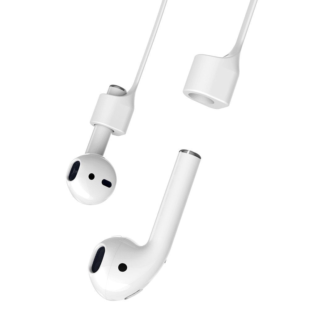 BASEUS Magnetic Silicone Anti-lost Earphone Strap for Apple AirPods -Off White