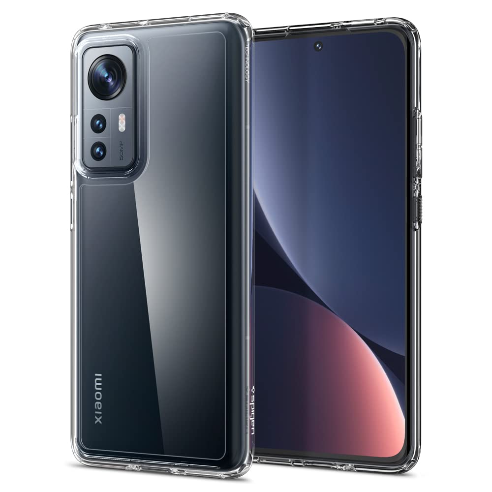 Spigen Ultra Hybrid for Xiaomi 12/12X Case, Transparent Xiaomi 12/12X Back Cover - TPU+Poly Carbonate｜Crystal Clear