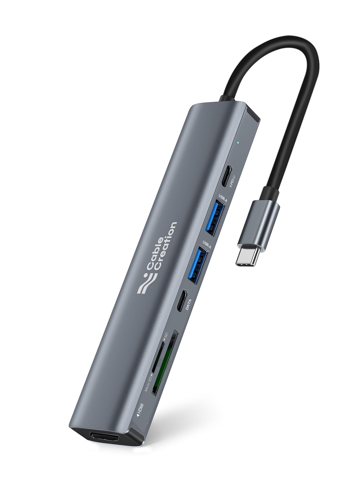 CableCreation USB C Hub Multiport Adapter, 5-in-1 USB C Adapter Aluminum Shell with 4K USB C to HDMI, Ethernet Port, 3 USB 3.0 Ports for MacBook Pro/Air 2020/2019, iPad Pro 2020, iPhone 15 Pro Max