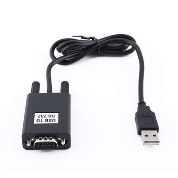 USB To RS232 Serial DB9 9 Pin Port Converter Cable (Driver Required) - Black