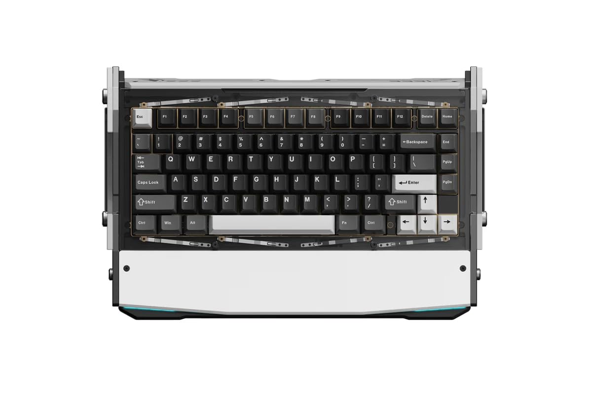 Black Diamond RT Hall Effect Magnetic Gaming Keyboard 75%, 0.04mm Accuracy, 8k Polling Rate, 0.25ms Latency, Leaf Spring Mount Mechanical Feel, Custom Fixed-Wall Magnetic Switch, Shadow Crimson